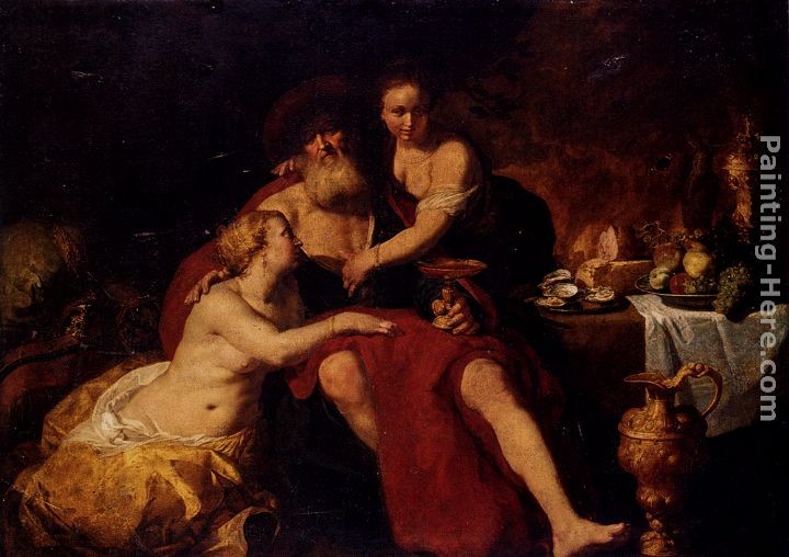 Hendrick Bloemaert Lot And His Daughters